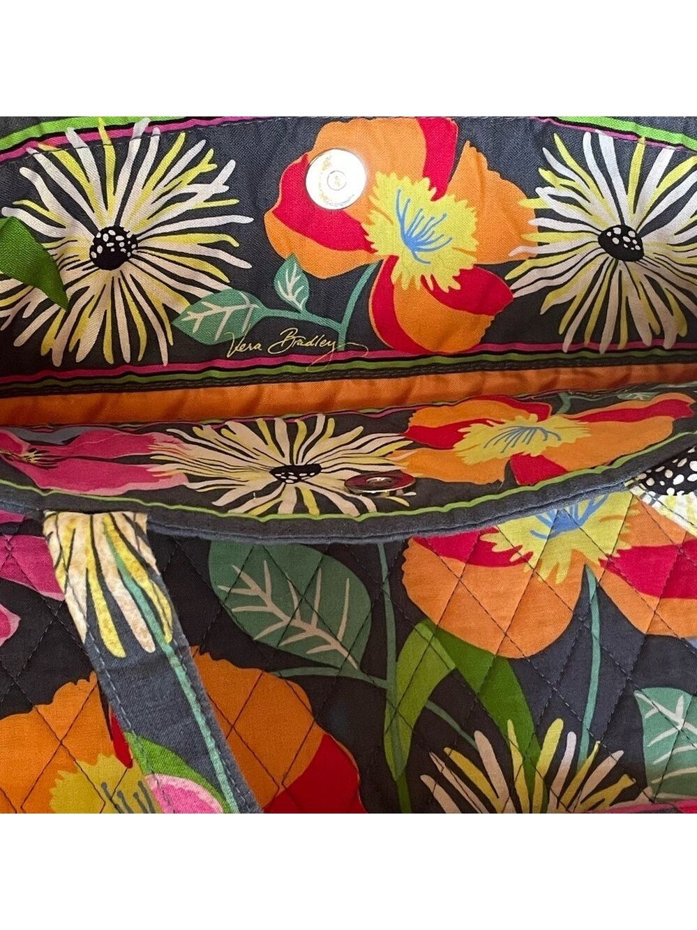 Vera Bradley Floral Tote Bag - Picture 8 of 14